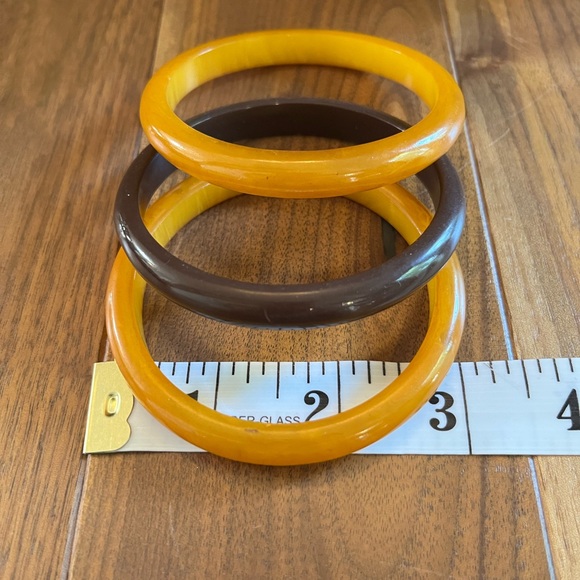 Vintage Lot of 3 Bakelite Bangle Bracelets - Picture 7 of 7
